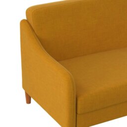 Rackhams Jasper coil 3-seater Sofa Bed in mustard fabric - Yellow - thumbnail 3