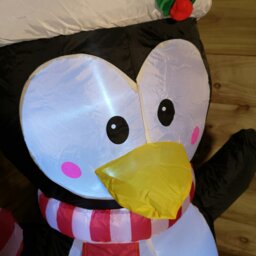 Rackhams 4ft (120cm) LED Christmas Inflatables Outdoor Penguin With Candy Cane Decorations - thumbnail 3