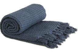 Rackhams Honeycomb Throw Cotton - Navy - 228x254cm - thumbnail 1