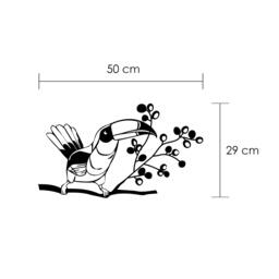 Rackhams Modern Metal Wall Art Toucan Home Ornament Decorative Minimalist Design Hanging Wall Sculpture, Black - Metal - Black - thumbnail 3