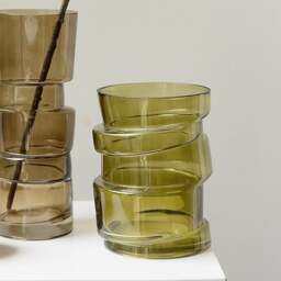 Rackhams A Set Of Two Costa Glass Vases, Decorations - Yellow - thumbnail 4