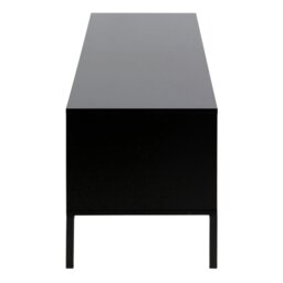 Rackhams Seaford TV Unit 2 Doors 1 Drawer in Black & Oak - 1 - thumbnail 3
