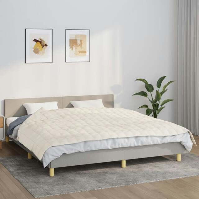 Rackhams Weighted Blanket Light Cream 155x220 cm 7 kg Fabric