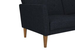 Rackhams Regal 3-Seater Sofa Bed in Blue Fabric - Blue - thumbnail 5