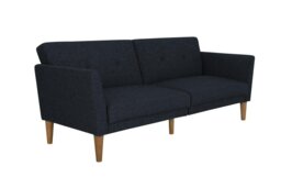Rackhams Regal 3-Seater Sofa Bed in Blue Fabric - Blue - thumbnail 2