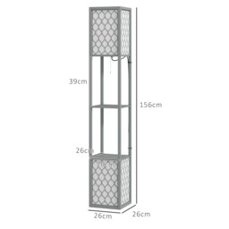 Rackhams 2 Light Modern Floor Lamp with Shelves for Living Room - thumbnail 3