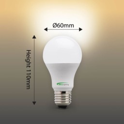 Rackhams E27 Edison Screw LED GLS 8.1W Energy Saving Light Bulbs - Pack of 6 - thumbnail 5