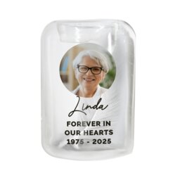 Rackhams Personalised Photo Upload Memorial Feather Tealight Holder