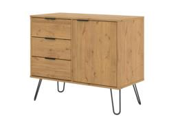 Rackhams Augusta Small Sideboard with 1 Door & 3 Drawers - Brown - thumbnail 2