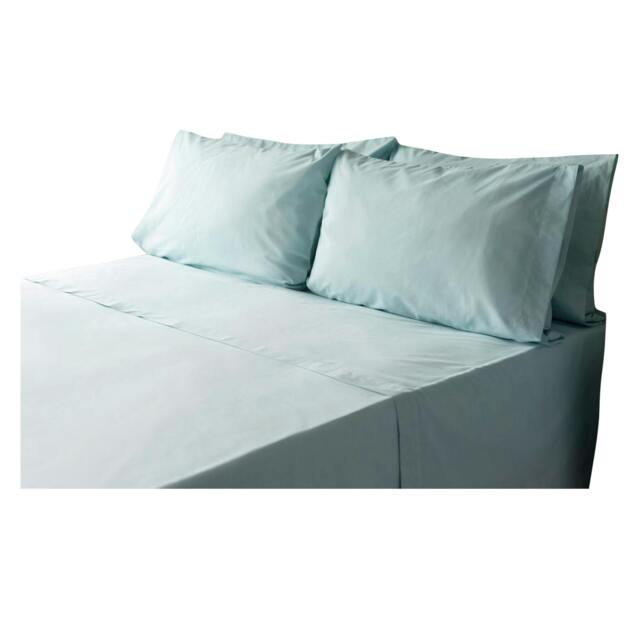Rackhams Housewife Pillowcase (Pack of 2) - Duck Egg - 51cm x 76cm - Duck Egg - 100% Cotton - image 1