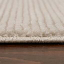 Rackhams Carmel Beige-Cream Striped Rug - 6020 - 80X150 cm - thumbnail 4