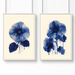 Rackhams Wall Art For Hallways - Set of 2 Botanical Wall art Prints - A3 11.69 x 16.54 in / 29.7 x 42 cm - Satin Photo paper 280 gsm - White Frame - thumbnail 1