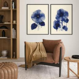 Rackhams Wall Art For Hallways - Set of 2 Botanical Wall art Prints - A3 11.69 x 16.54 in / 29.7 x 42 cm - Satin Photo paper 280 gsm - White Frame - thumbnail 4
