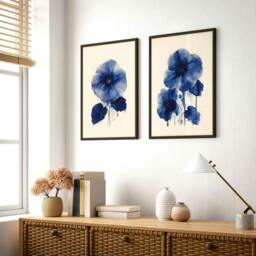 Rackhams Wall Art For Hallways - Set of 2 Botanical Wall art Prints - A3 11.69 x 16.54 in / 29.7 x 42 cm - Satin Photo paper 280 gsm - White Frame - thumbnail 3