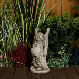 Rackhams Happy Buddha Hand Up Small Statue Garden Ornament - thumbnail 5
