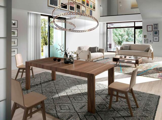 Rackhams Rectangular walnut extending dining table 1012 - image 1