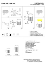 Rackhams 40 Watt LED Black Large Exterior Wall Light - thumbnail 6