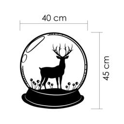 Rackhams Modern Metal Wall Art Deer Theme Home Ornament Decorative Minimalist Design Hanging Wall Sculpture, Black - Metal - Black - thumbnail 3