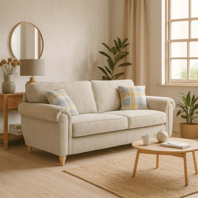 Rackhams Edgar Chesterfield Fabric 3 Seater Sofa - image 1