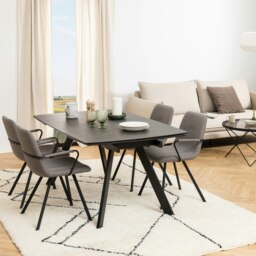 Rackhams Blackburn Black Ceramic Dining Table - Black - No - Black - thumbnail 4