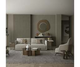 Rackhams Aster Summers Armchair - Modern Design with Oak Wood and Brass Accents - thumbnail 6