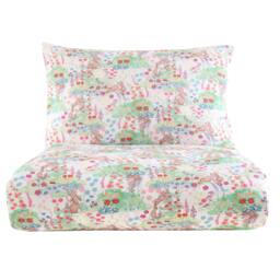 Rackhams Meadow Bunnies Reversible Cotton Duvet Cover Set Blue - Double - Blue - thumbnail 6