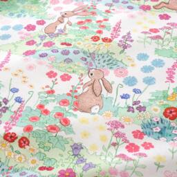 Rackhams Meadow Bunnies Reversible Cotton Duvet Cover Set Blue - Double - Blue - thumbnail 5