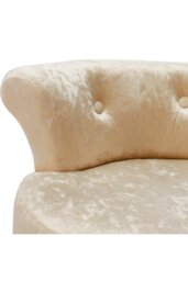 Rackhams Luxury Ice Velvet Champagne Upholstery Dressing Stool - Beige - thumbnail 6
