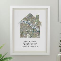 Rackhams Personalised House Framed Print - Black - thumbnail 3