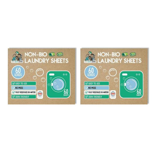 Rackhams Non-Bio Laundry Sheets (Un-scented) 60 x 2, 120 sheets
