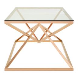 Rackhams Allure Corseted Rose Gold Coffee Table - thumbnail 2