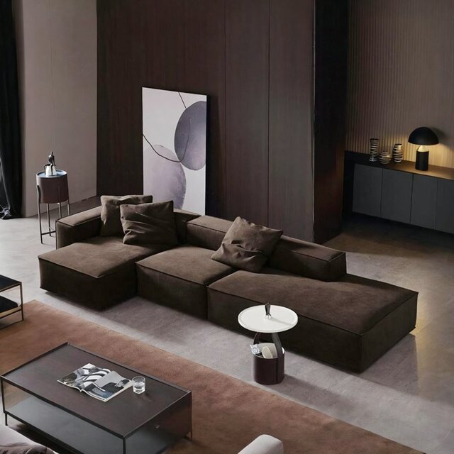 Rackhams Hee Nordic Sofa, Two Seater, Three Seater Sofa, Corner Sofa, Suede - Others ( Contact Us ) - Two Seater 268cm - With Ottoman - image 1