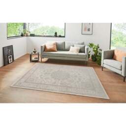 Rackhams Velvet Orient Tabris Rug - Cream - thumbnail 3