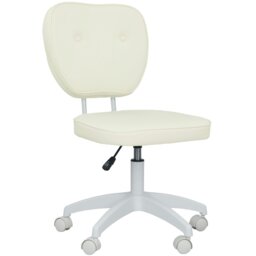 Rackhams Vanity Task Chair with Adjustable Height, Armless, Cream - Light Blue - Yes - Office Chair - thumbnail 2