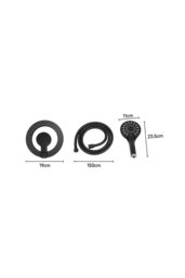 Rackhams Magnetic Bathroom Shower Head Set - Black - thumbnail 6