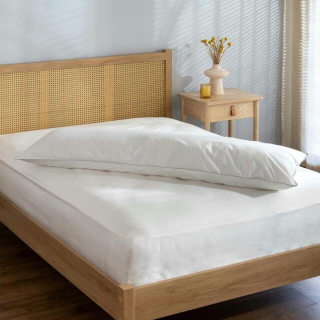 Rackhams Soft As Down Body Pillow & Pillowcase - Soft/Medium - Soft - Medium - image 1