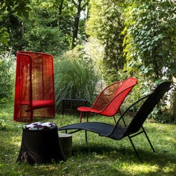 Rackhams Kaczynski Metal Garden Chair, Outdoor Lounge Chair - Black - thumbnail 6
