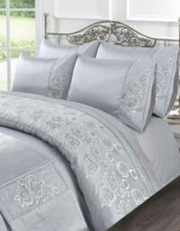 Rackhams Amara Silver Duvet Cover Set - King - thumbnail 1