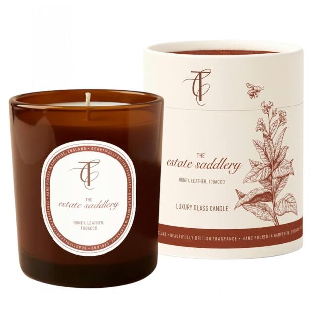 Rackhams Coast & Country Range Glass Tumbler Candle - 230g - maroon - The Estate Saddlery - image 1
