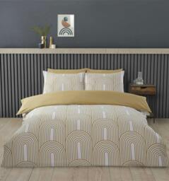 Rackhams Arches Ochre Duvet Cover Set - Single