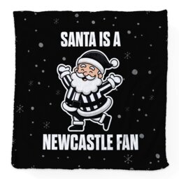Rackhams Santa is a Newcastle Football Fan - Luxury Fleece Blanket 150cm X 150cm