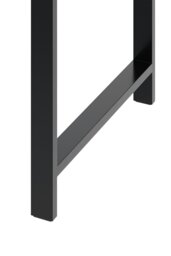 Rackhams 2Pcs Black H-shaped Anti-Slip Metal Table Legs Furniture Replacement Legs for DiningTable, Desks and Workbenches,  75cm(W) x 71cm(H) - Black - thumbnail 5