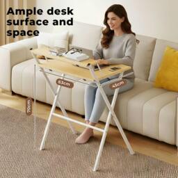 Rackhams Folding Computer Desk Office PC Laptop Table Compact Study Workstation - thumbnail 5