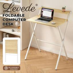 Rackhams Folding Computer Desk Office PC Laptop Table Compact Study Workstation - thumbnail 2