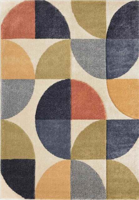 Rackhams Newport Geometric Rug – Bold Multicolour Design - 160X230 cm