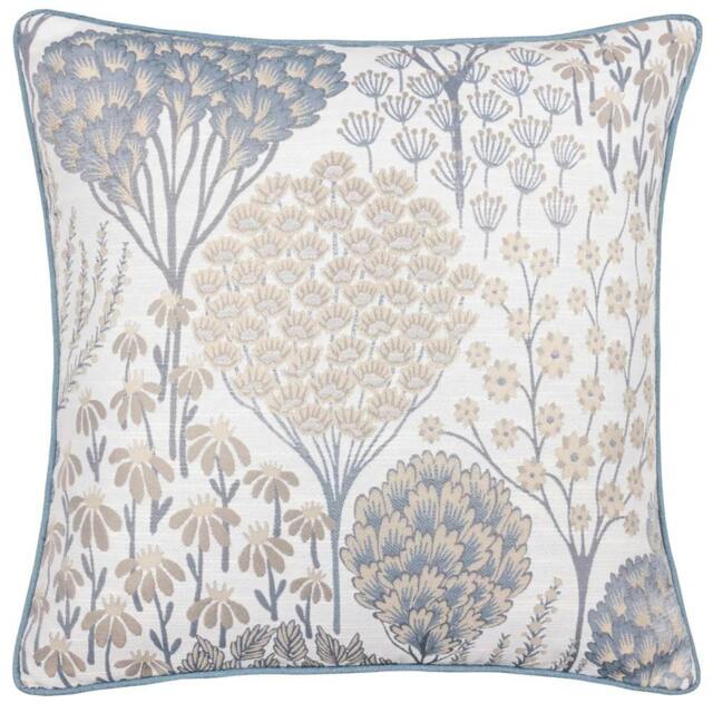 Rackhams Ophelia Jacquard Floral Cushion Cover - Wedgewood - 50cm x 50cm - Wedgewood - 100% Polyester - image 1