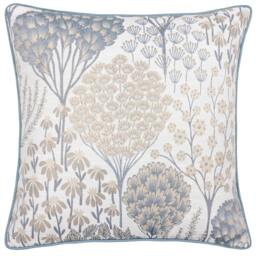 Rackhams Ophelia Jacquard Floral Cushion Cover - Wedgewood - 50cm x 50cm - Wedgewood - 100% Polyester
