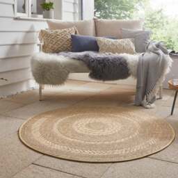 Rackhams Indoor Outdoor Almendro Round Rug – Chevron Design - Ø 200 cm - thumbnail 6