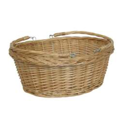 Rackhams Large Swing Handle Wicker Shopping Basket - Red Checked - thumbnail 2