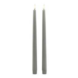 Rackhams Luxe Collection Electric Candle (Pack of 2) - Grey - Grey - 25cm x 2cm x 2cm - 100% Mixed - thumbnail 3